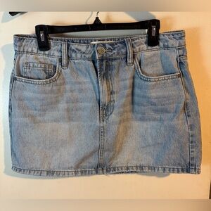 Light Blue Denim Mini Skirt
